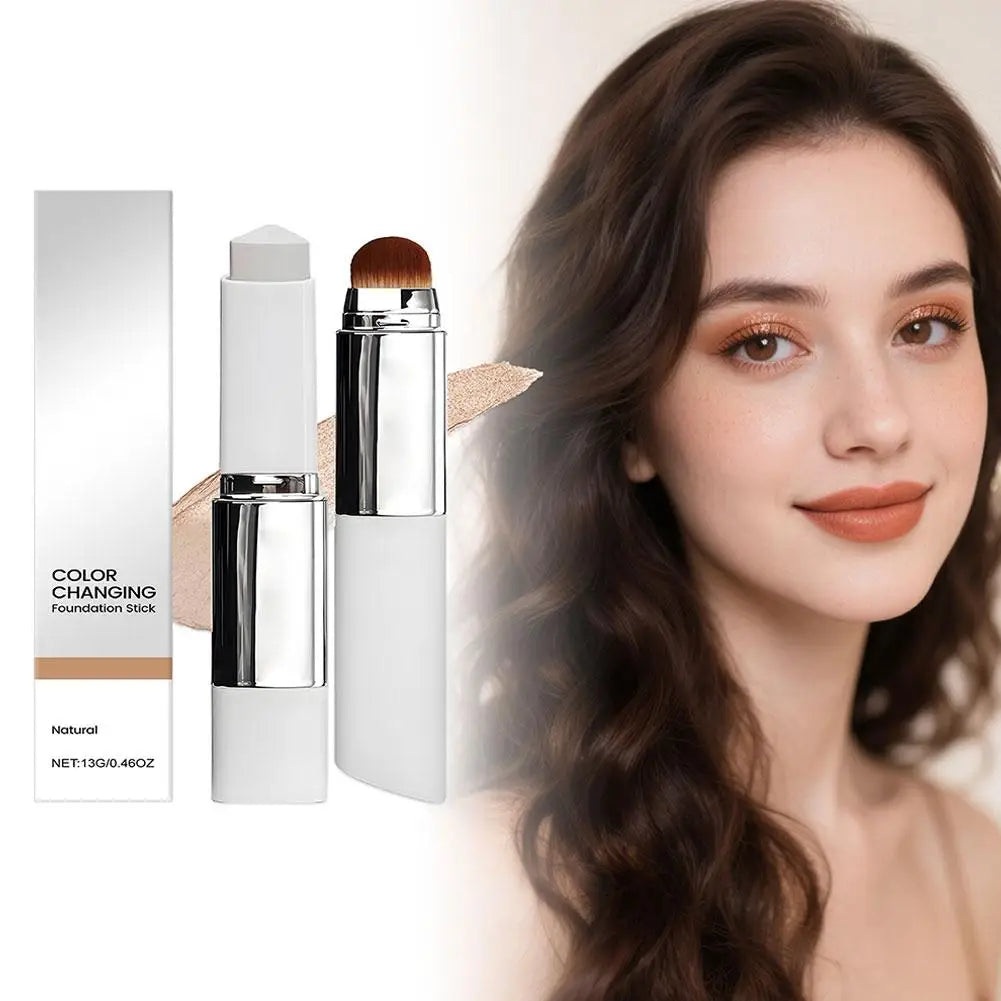 2-in-1 Color-Changing Foundation Stick – Lightweight Coverage & Natural Finish