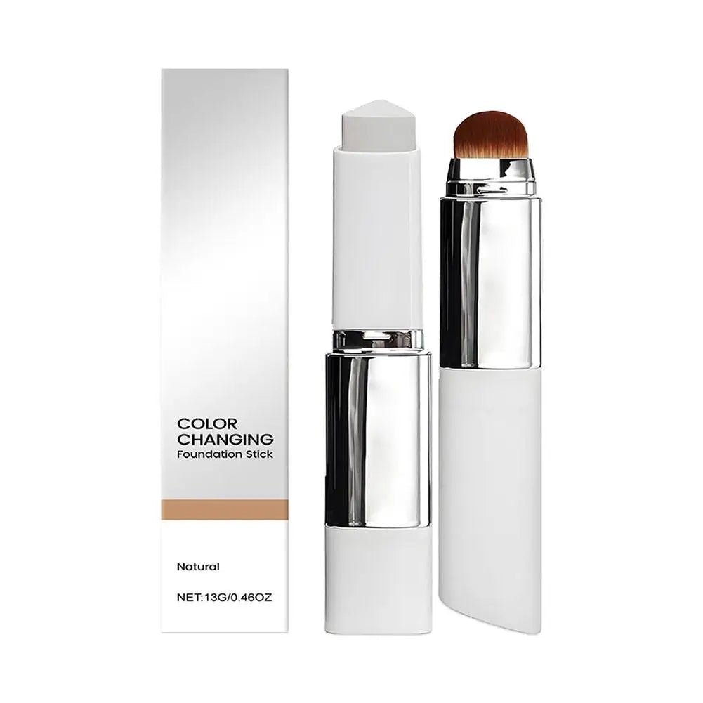 2-in-1 Color-Changing Foundation Stick – Lightweight Coverage & Natural Finish